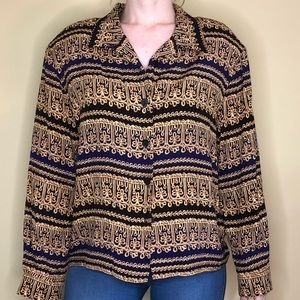 Baroque print blouse